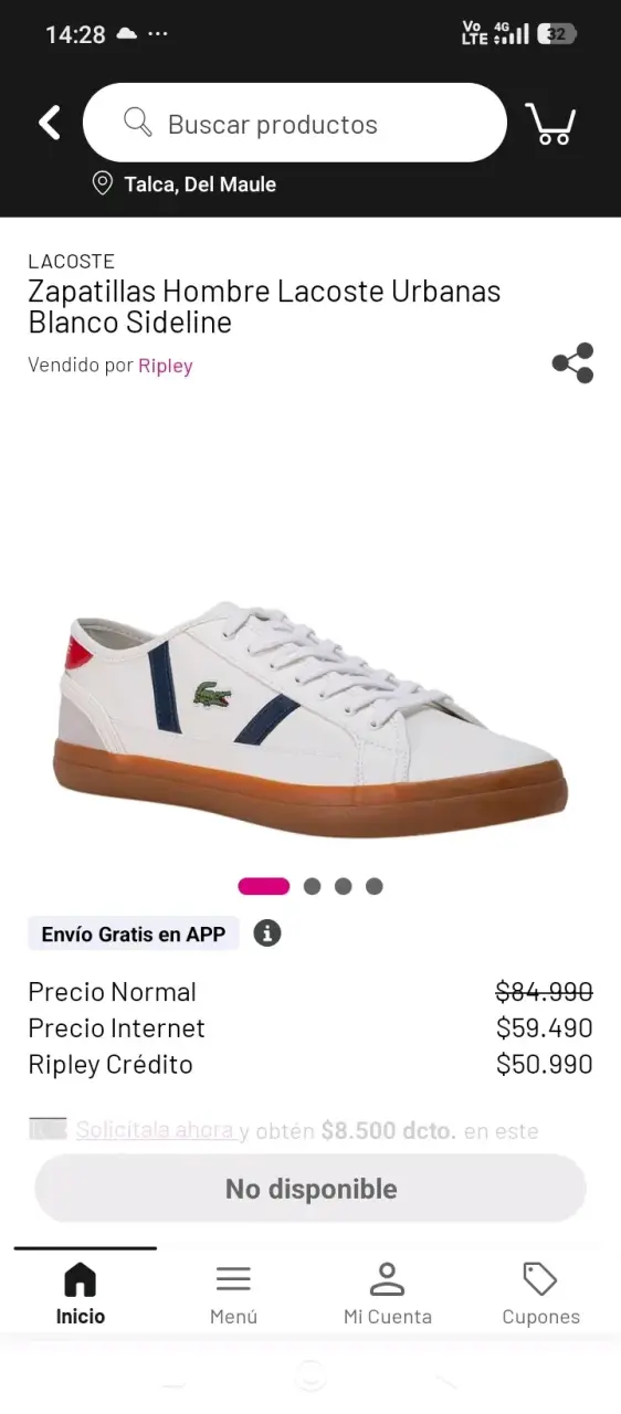 Zapatillas Lacoste Sideline blancas para hombre - 4