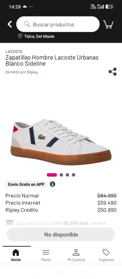 Zapatillas Lacoste Sideline blancas para hombre - miniatura 4