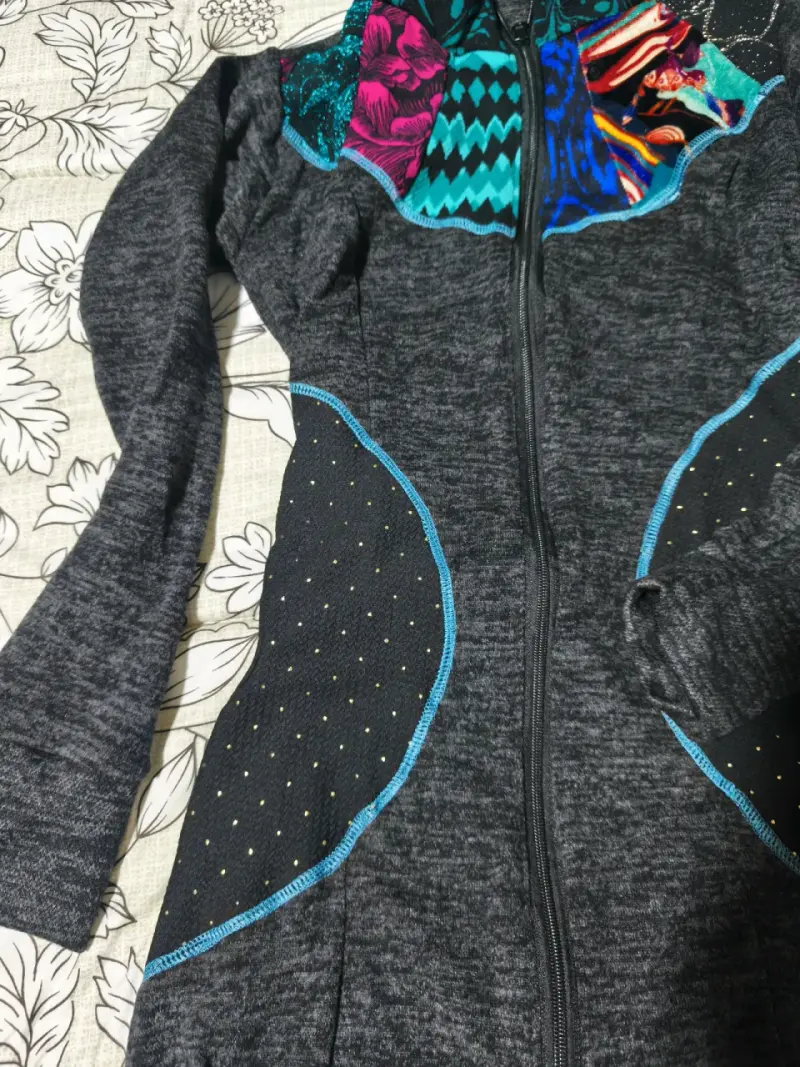 Chaqueta de lana con diseño colorido para mujer - 2