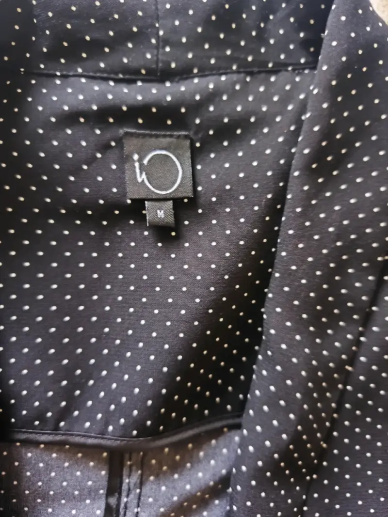 Tapado negro de lunares para mujer talla M - 2
