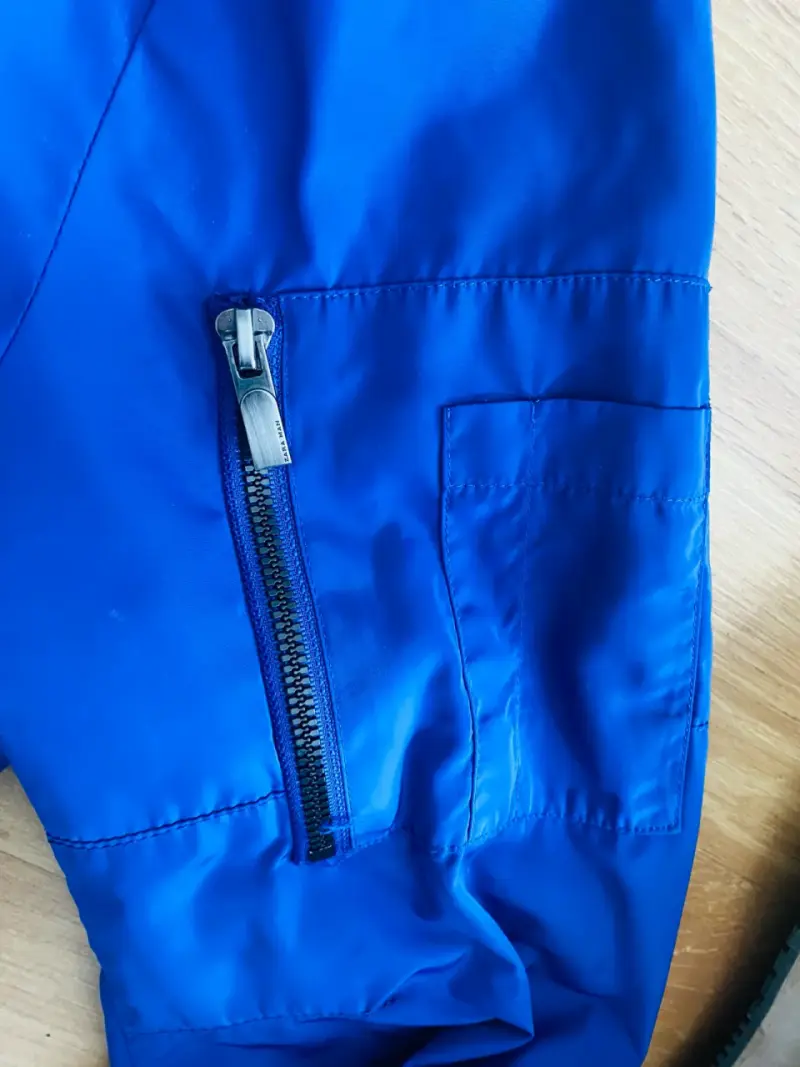 Chaqueta bomber azul para hombre Zara - 4