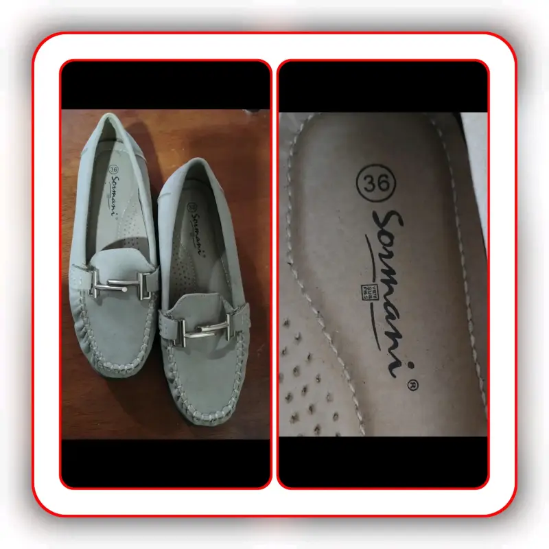 Mocasines de cuero gris Somani talla 36 - 3