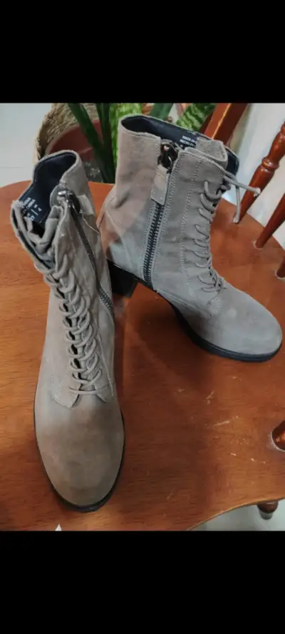 Botines de gamuza gris con cierre lateral Aldo - miniatura 1