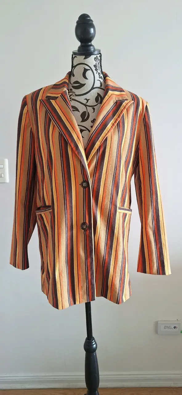 Blazer a rayas multicolor - Vintage