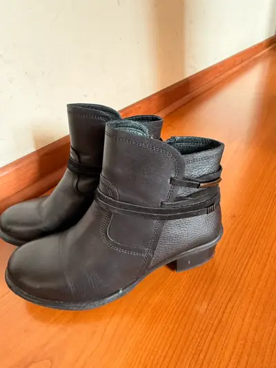 Gacel Botines de cuero negro para mujer - miniatura 1