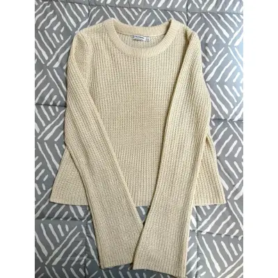 Suéter beige de punto Stradivarius talla L - miniatura 1