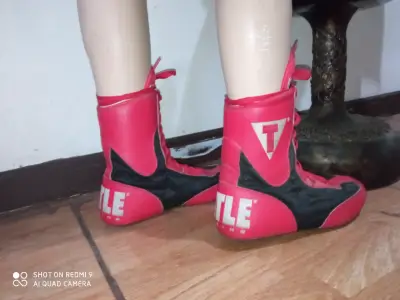 Botines de Boxeo Rojos y Negros Title - miniatura 4