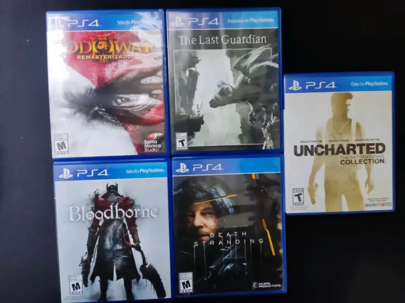 Colección de juegos PS4: God of War, The Last Guardian, Uncharted