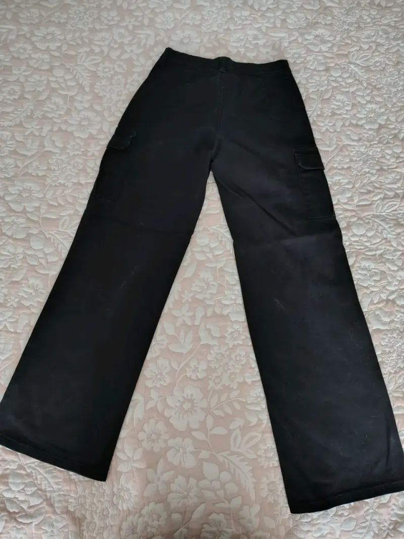 Pantalones cargo negros marca issimo talla 38 - 2