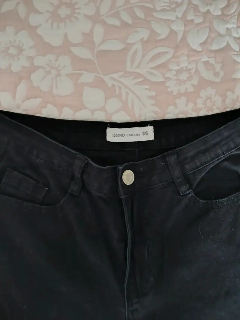 Pantalones cargo negros marca issimo talla 38 - 3