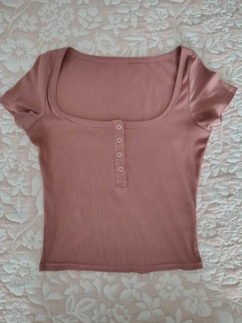 Polera de mujer escote cuadrado en dos colores - 1