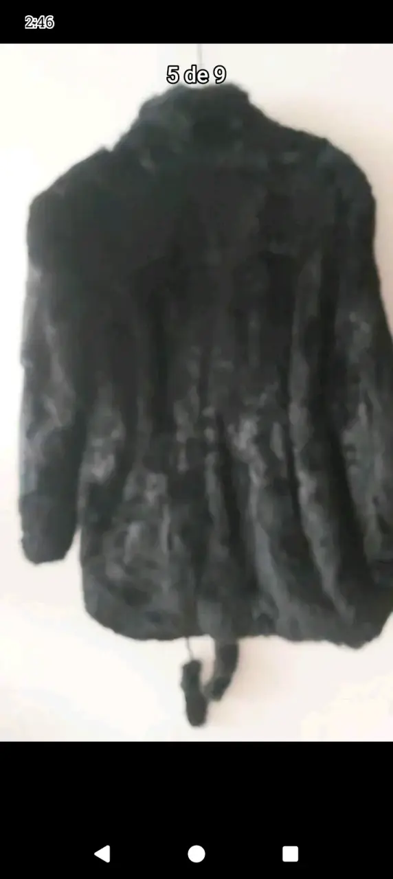 Abrigo de piel auténticas marrón y negro talla L/X - 5