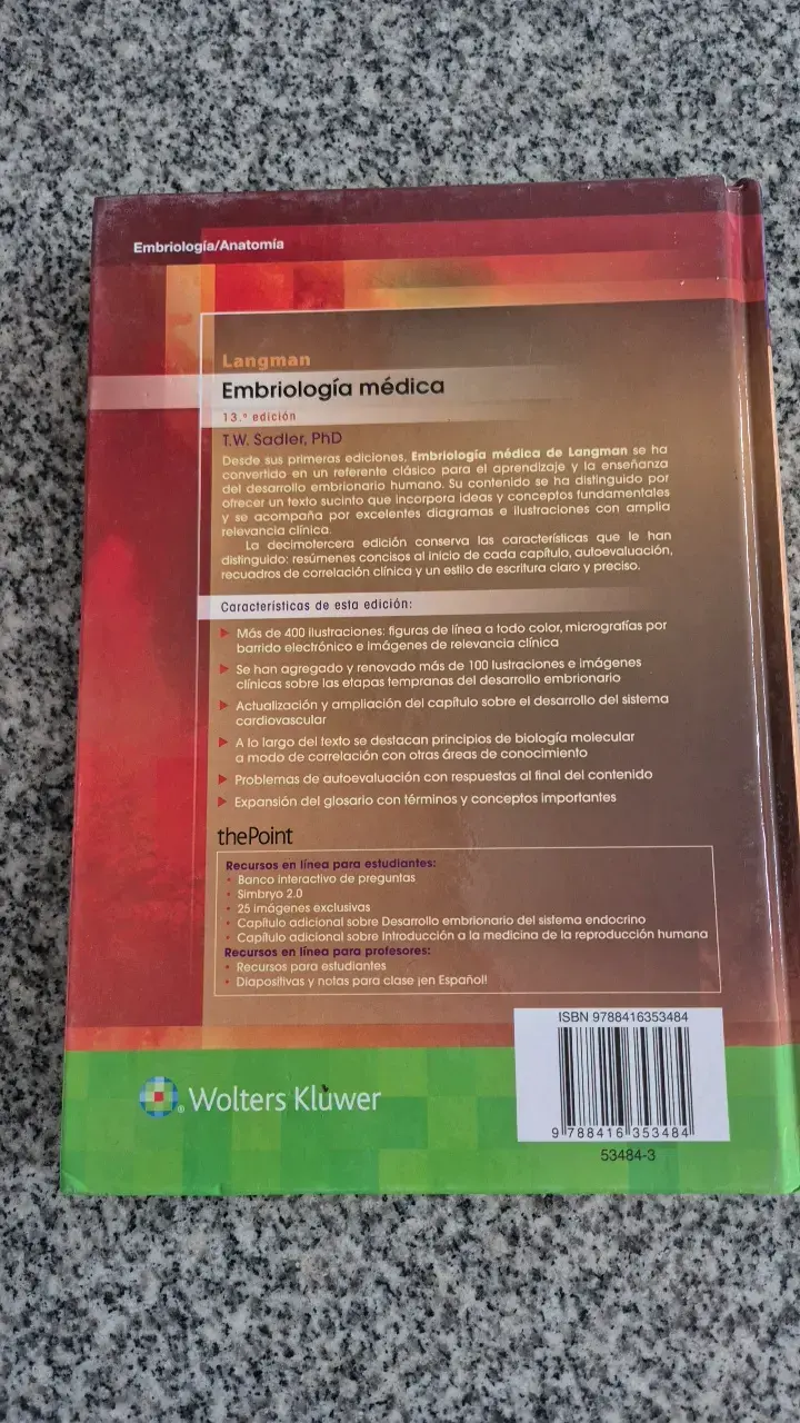 Libro Langman Embriología Médica 13ª Edición - 2