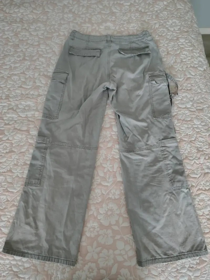 Pantalones cargo grises Issimo talla 38 mujer - 2
