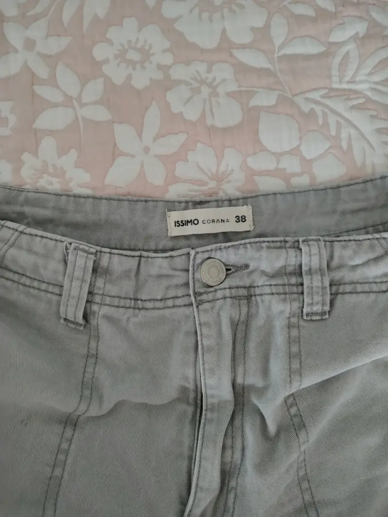Pantalones cargo grises Issimo talla 38 mujer - 3