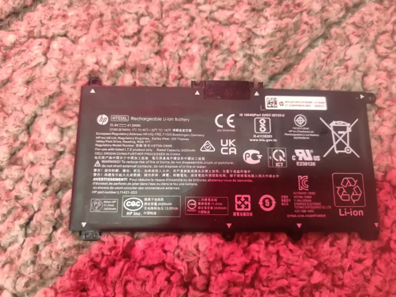 Batería recargable HP HT03XL para laptop