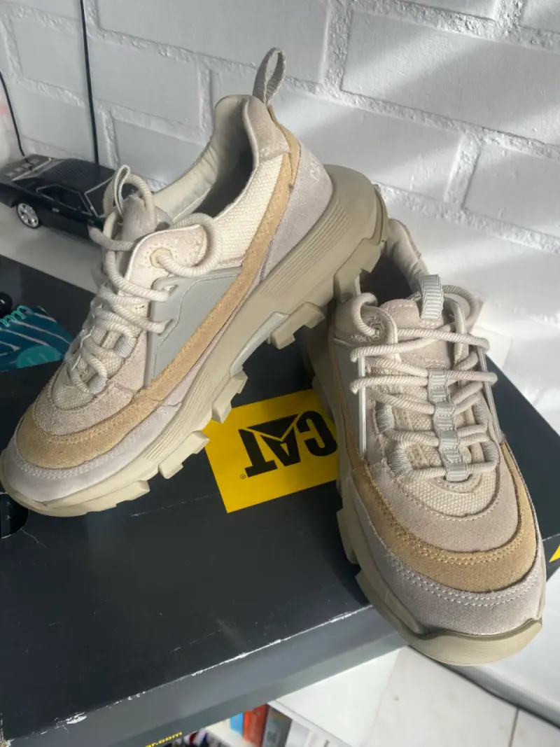Zapatillas CAT beige para mujer con suela gruesa - 2