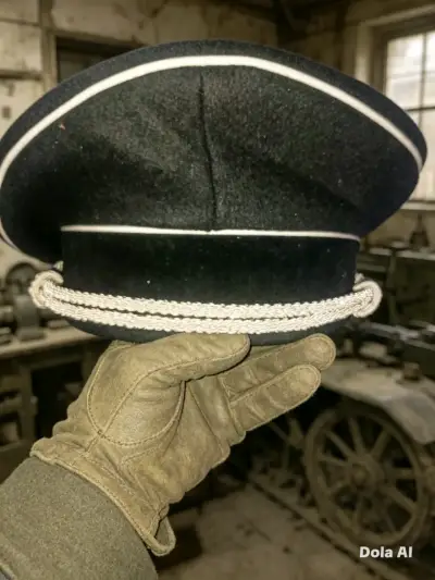 Gorra de oficial negra con detalles blancos - miniatura 1