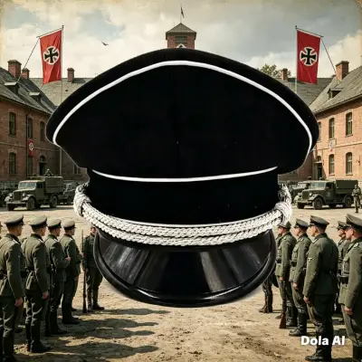 Gorra de oficial negra con detalles blancos - miniatura 5