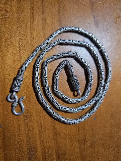 Cadena de plata estilo balinés - miniatura 1