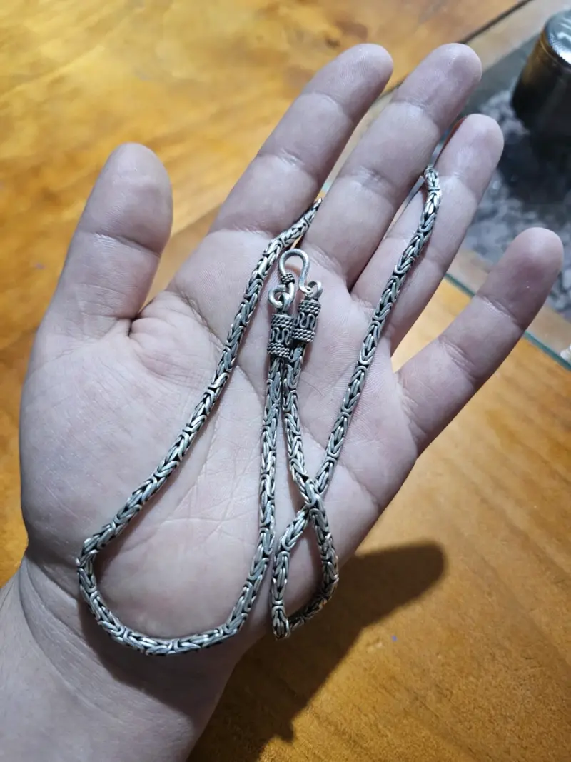 Cadena de plata estilo balinés - 2