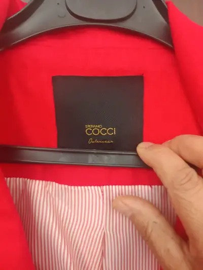 Blazer rojo para mujer Stefano Cocci - miniatura 2