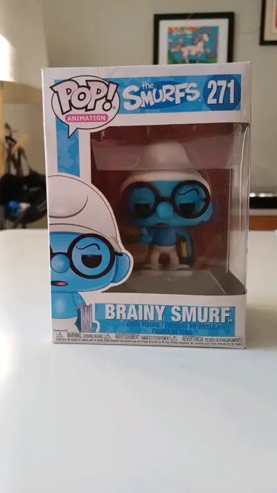 Figura Funko Pop Brainy Smurf Los Pitufos - miniatura 1