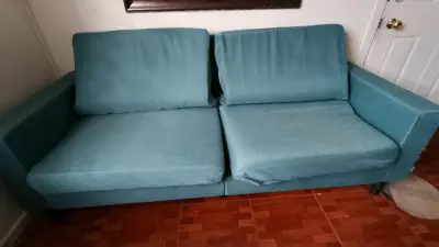 Sofá de Tela verde (gato no incluído 🐱) - miniatura 2