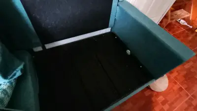 Sofá de Tela verde (gato no incluído 🐱) - miniatura 6