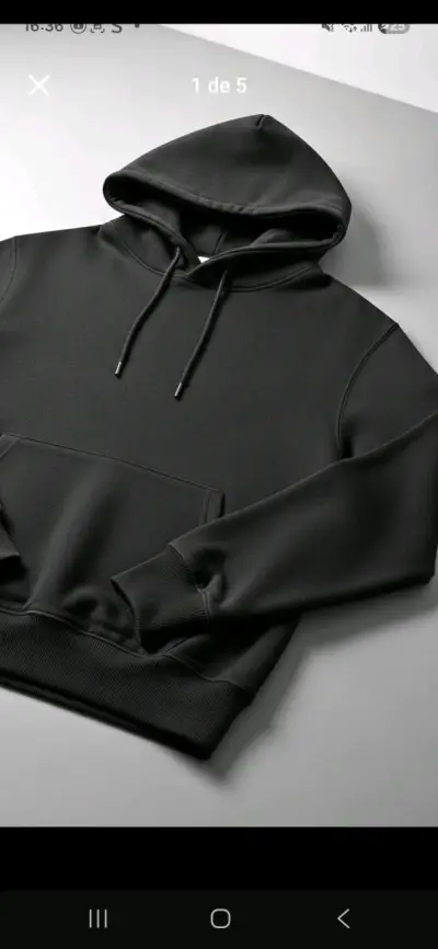 Polerón nuevo con capucha negro estilo Zara - miniatura 3