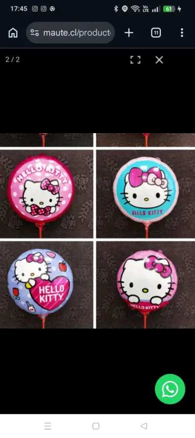 Globos de fiesta Hello Kitty variados - miniatura 1