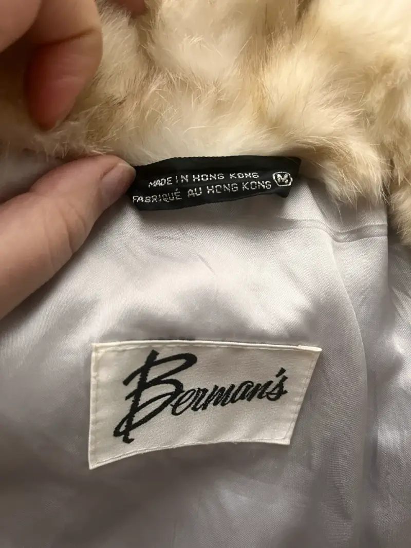Chaqueta de piel real beige Berman's - 2