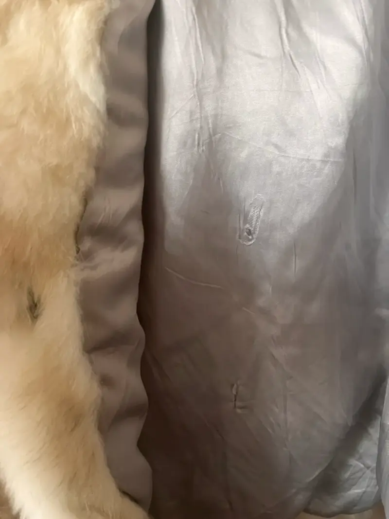 Chaqueta de piel real beige Berman's - 3