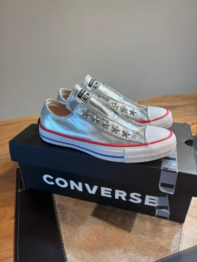 Zapatillas Converse All Star plateadas para mujer - miniatura 1