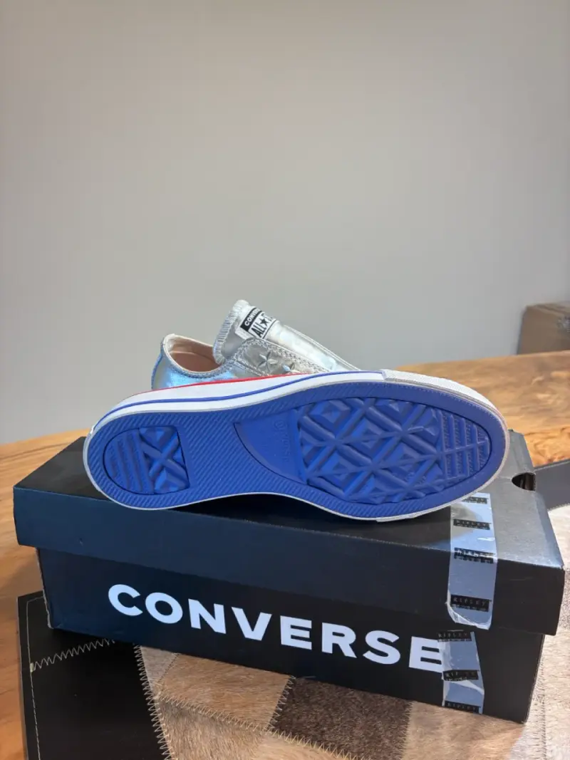 Zapatillas Converse All Star plateadas para mujer - 3