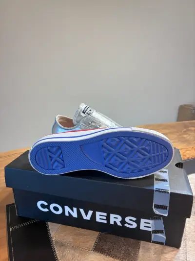 Zapatillas Converse All Star plateadas para mujer - miniatura 3