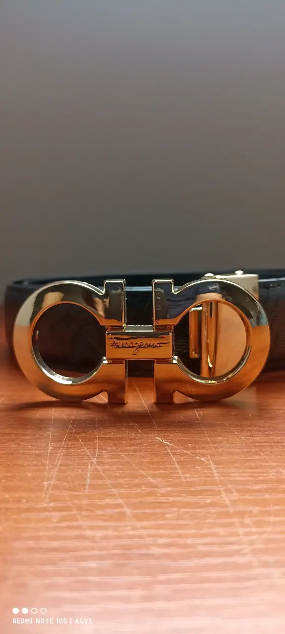 Cinturón de cuero Ferragamo hebilla dorada 115cm - 3