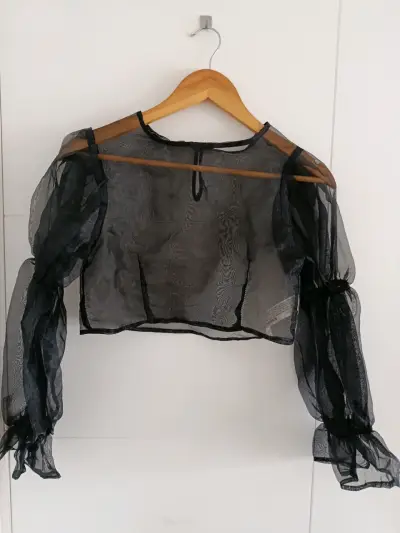 Blusa transparente negra - miniatura 1