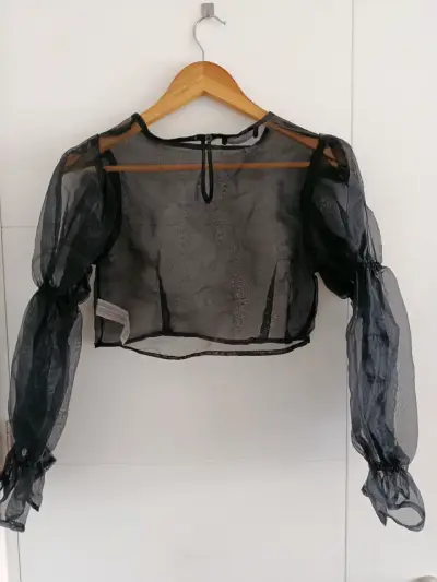 Blusa transparente negra - miniatura 2