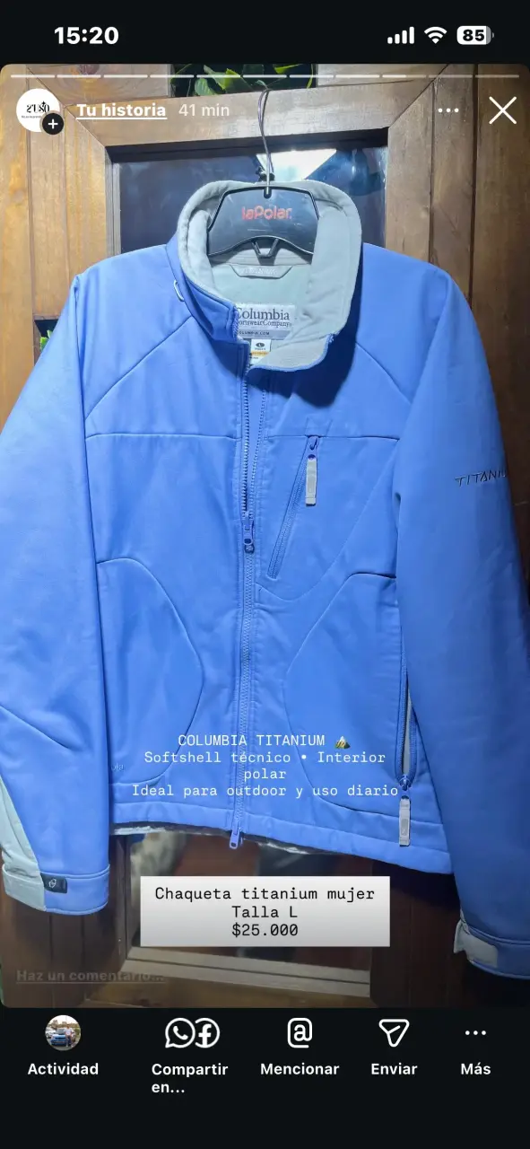 Chaqueta Columbia Titanium Softshell Mujer Azul - 1