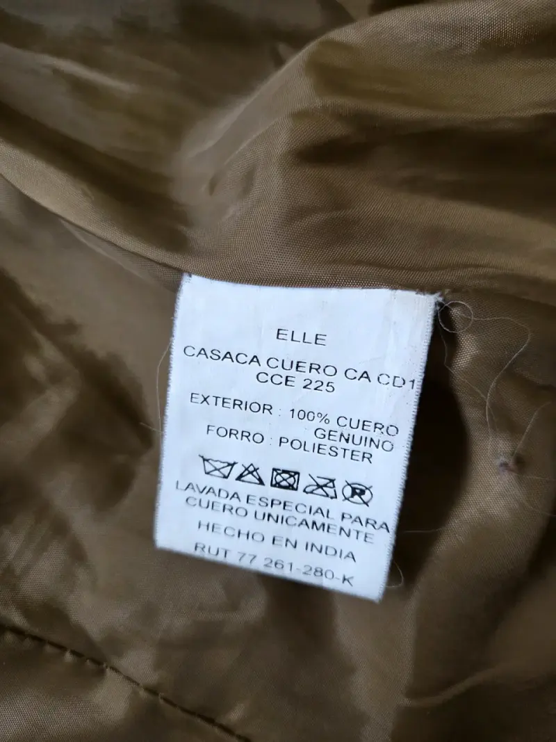 Chaqueta de cuero marrón para hombre - 3