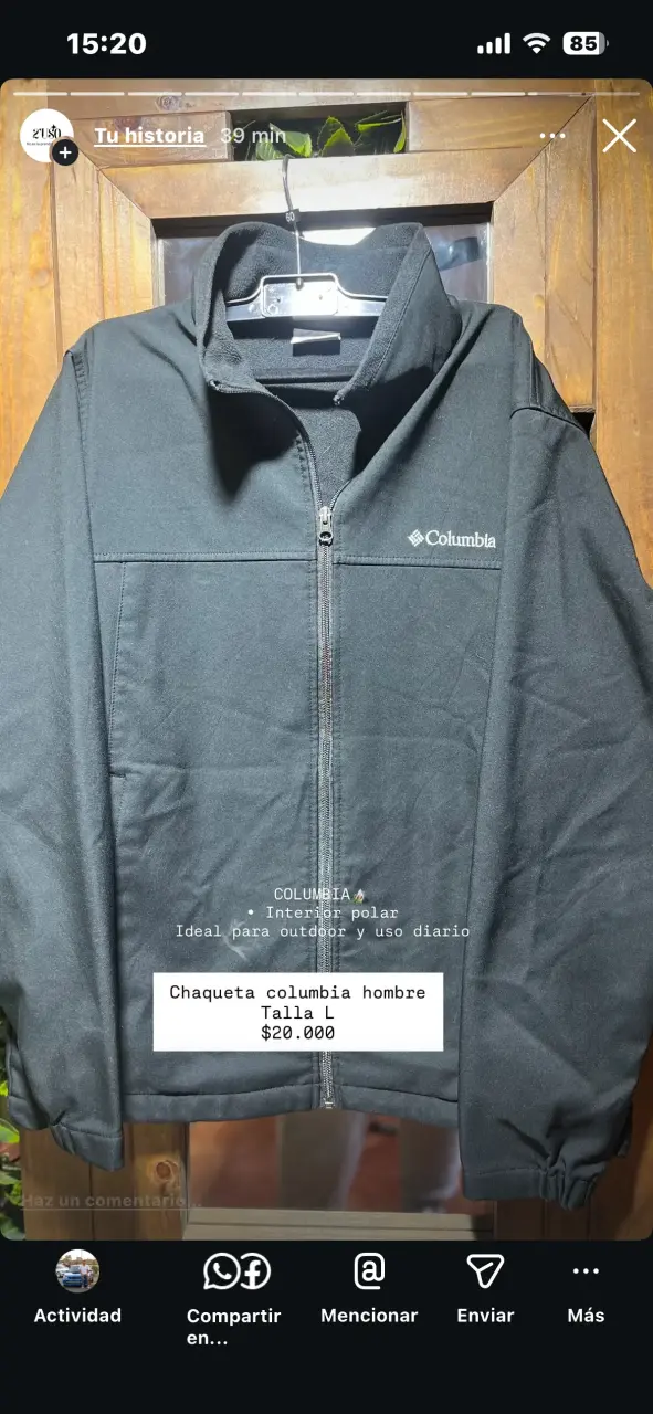 Chaqueta polar Columbia negra para hombre