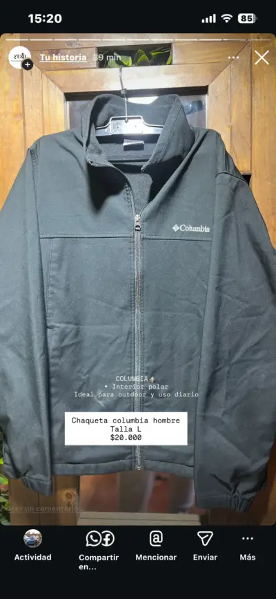 Chaqueta polar Columbia negra para hombre - miniatura 1