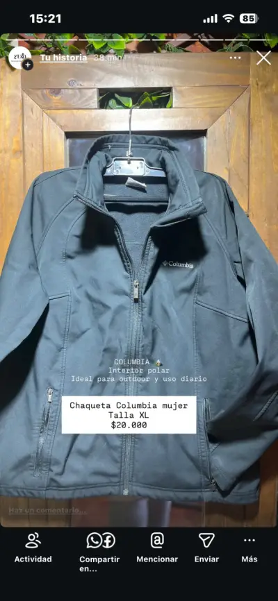 Chaqueta polar Columbia mujer negra XL - miniatura 1