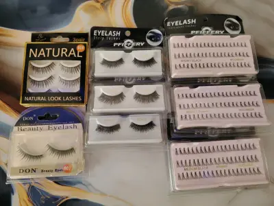 Set de pestañas postizas naturales y negras - miniatura 1