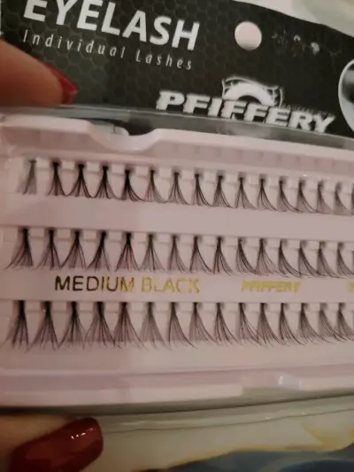 Pestañas postizas individuales negras Pfifery - miniatura 2