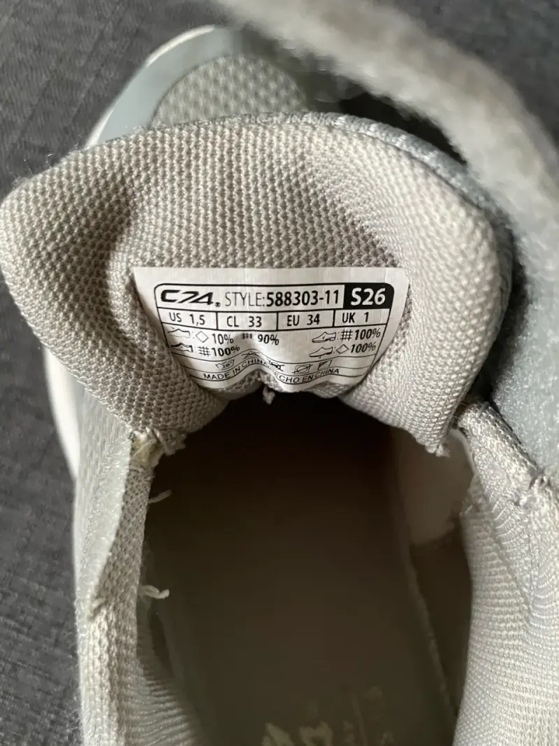 Zapatillas deportivas grises para niños talla 26 - 4