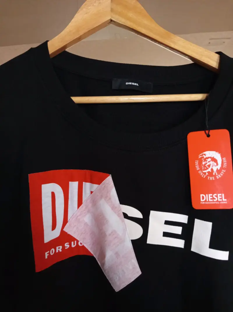 Poleron negro Diesel con logo frontal - 1