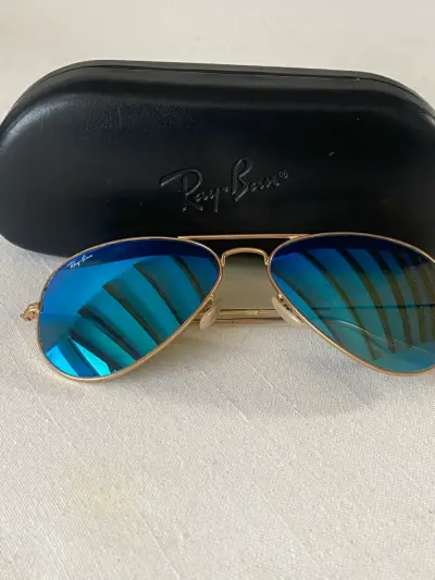 Gafas de sol Ray-Ban aviador espejo azul - miniatura 1