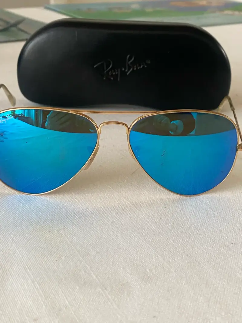 Gafas de sol Ray-Ban aviador espejo azul - 2
